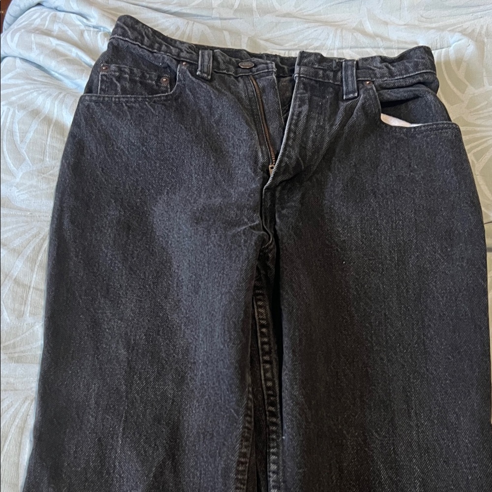 Levi's Straight Leg Jeans in Washed Black